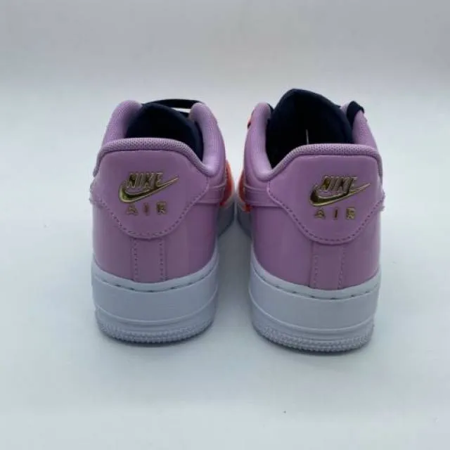 Niike air force 1 '07 cuban link shoes women's 7 cz8100-600 gold chain pink af1