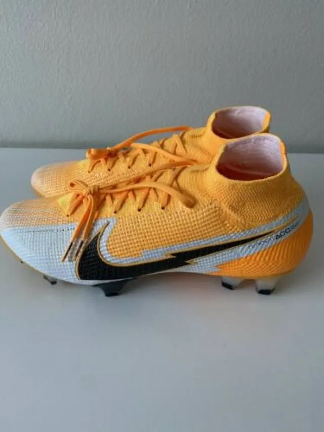 Nike superfly 7 elite fg soccer shoes laser orange white mens aq4174-801