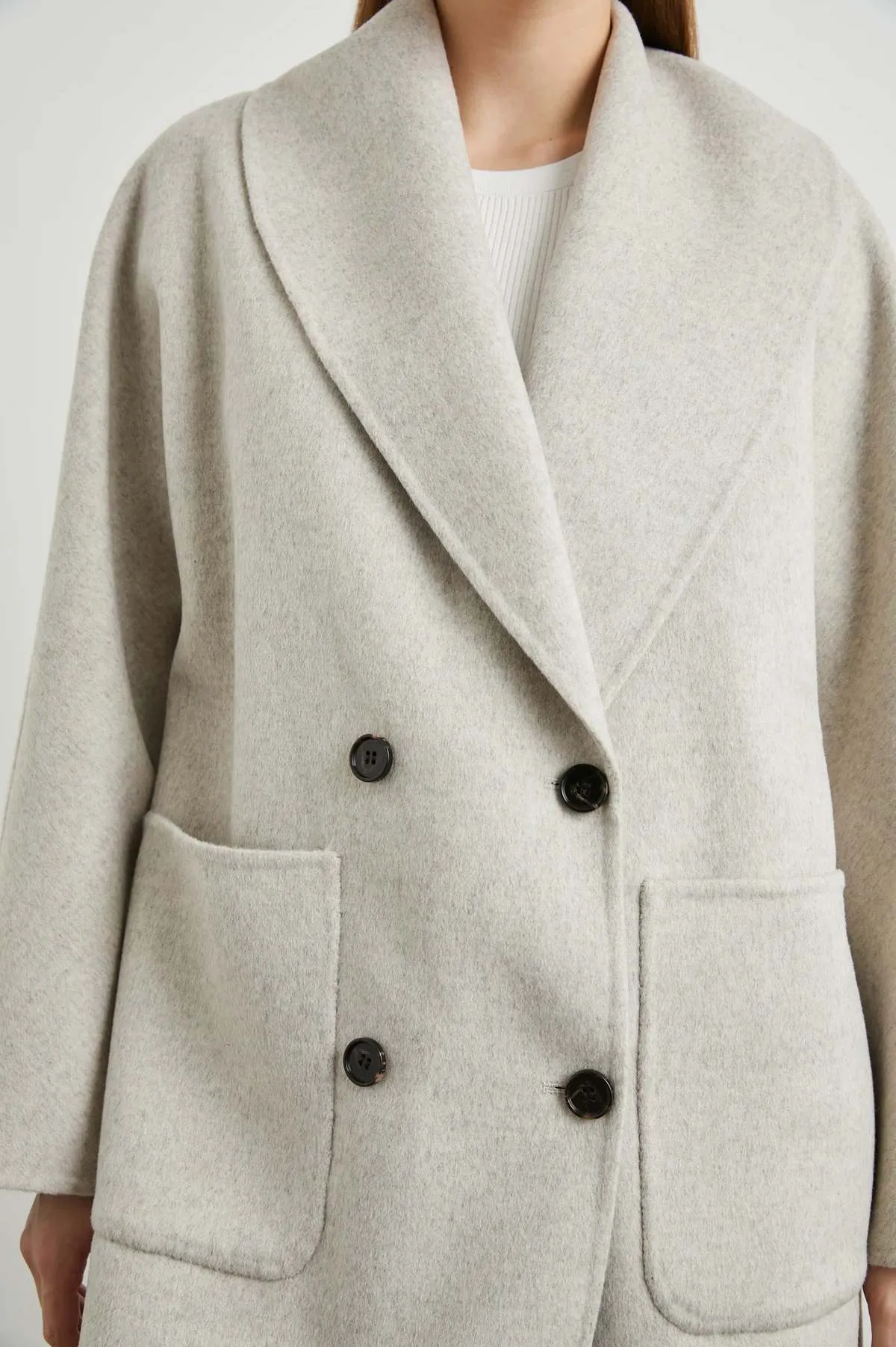 Nily Double Breasted Coat - Oatmeal