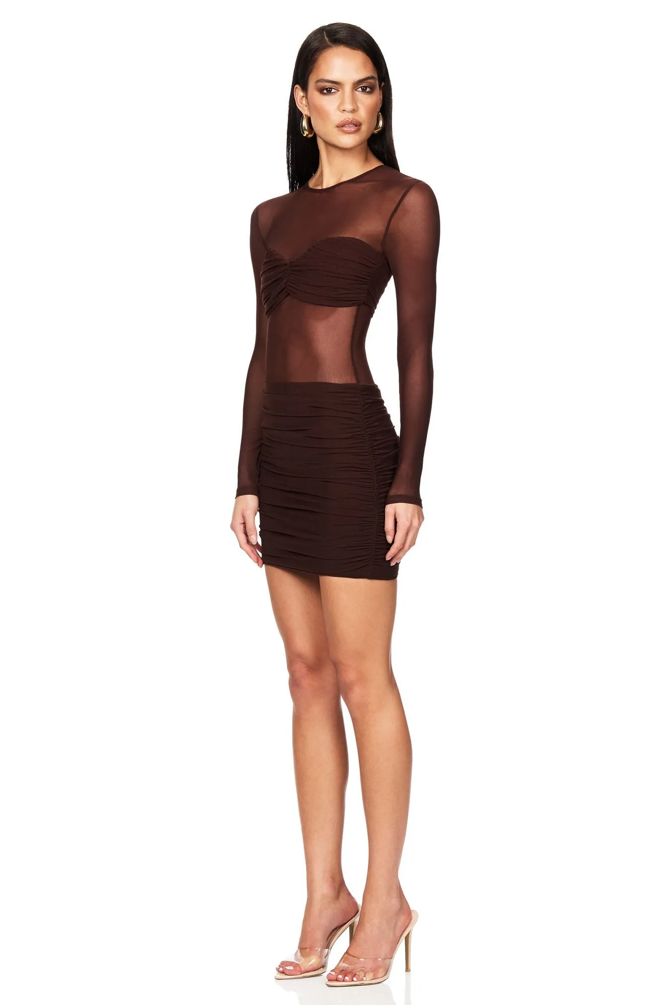 Nookie Eclipse Mini Dress - Cocoa