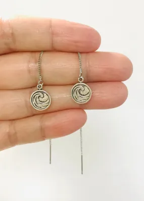 Ocean Wave Threader Earrings