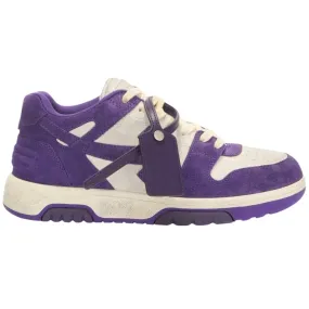 Off White Out Of Office Vintage Purple Suede Leather Sneakers