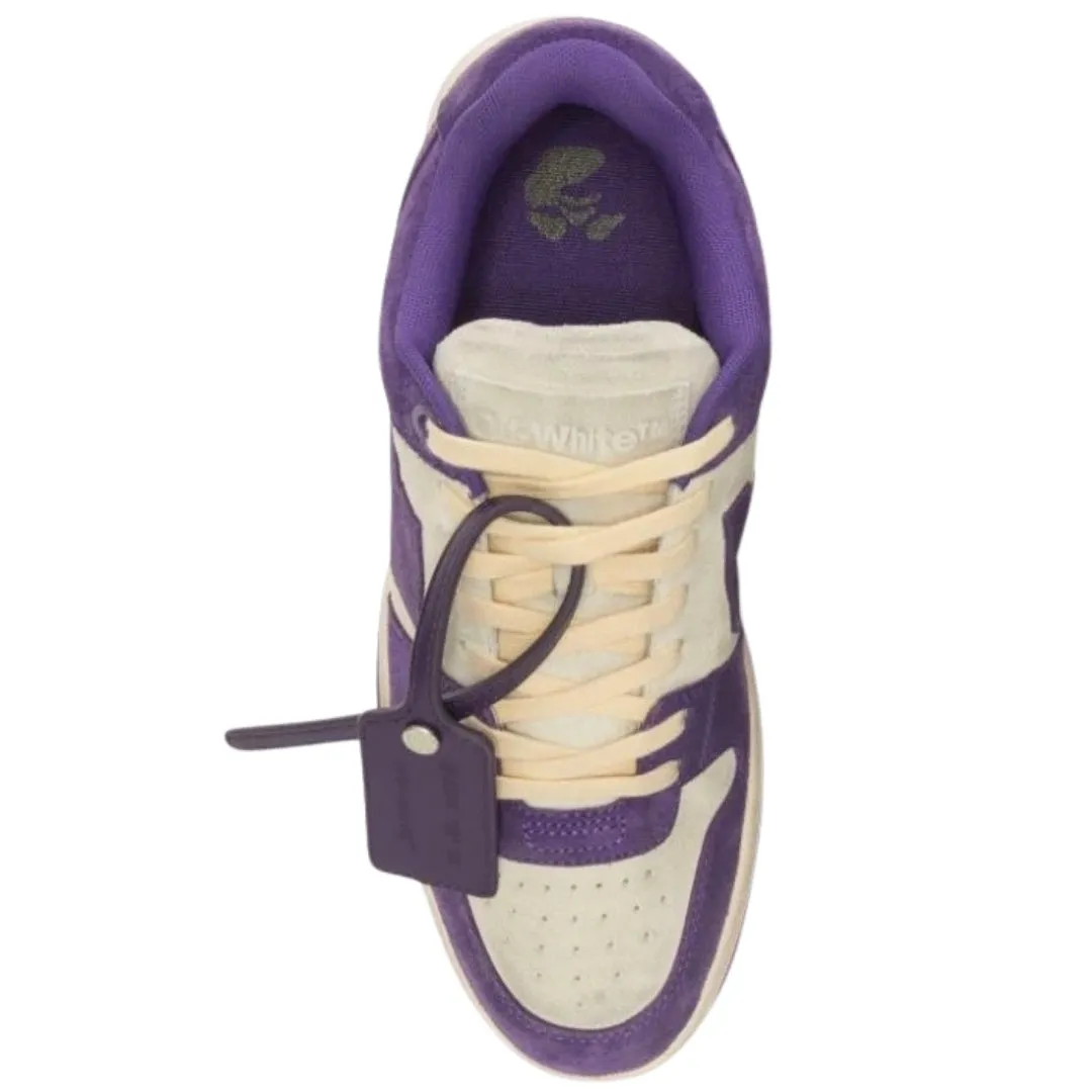 Off White Out Of Office Vintage Purple Suede Leather Sneakers