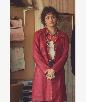 Olivia Cooke Pixie Coat | Pixie Leather Trench Coat