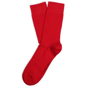 Originals Fine Rib Socks Mailbox Red