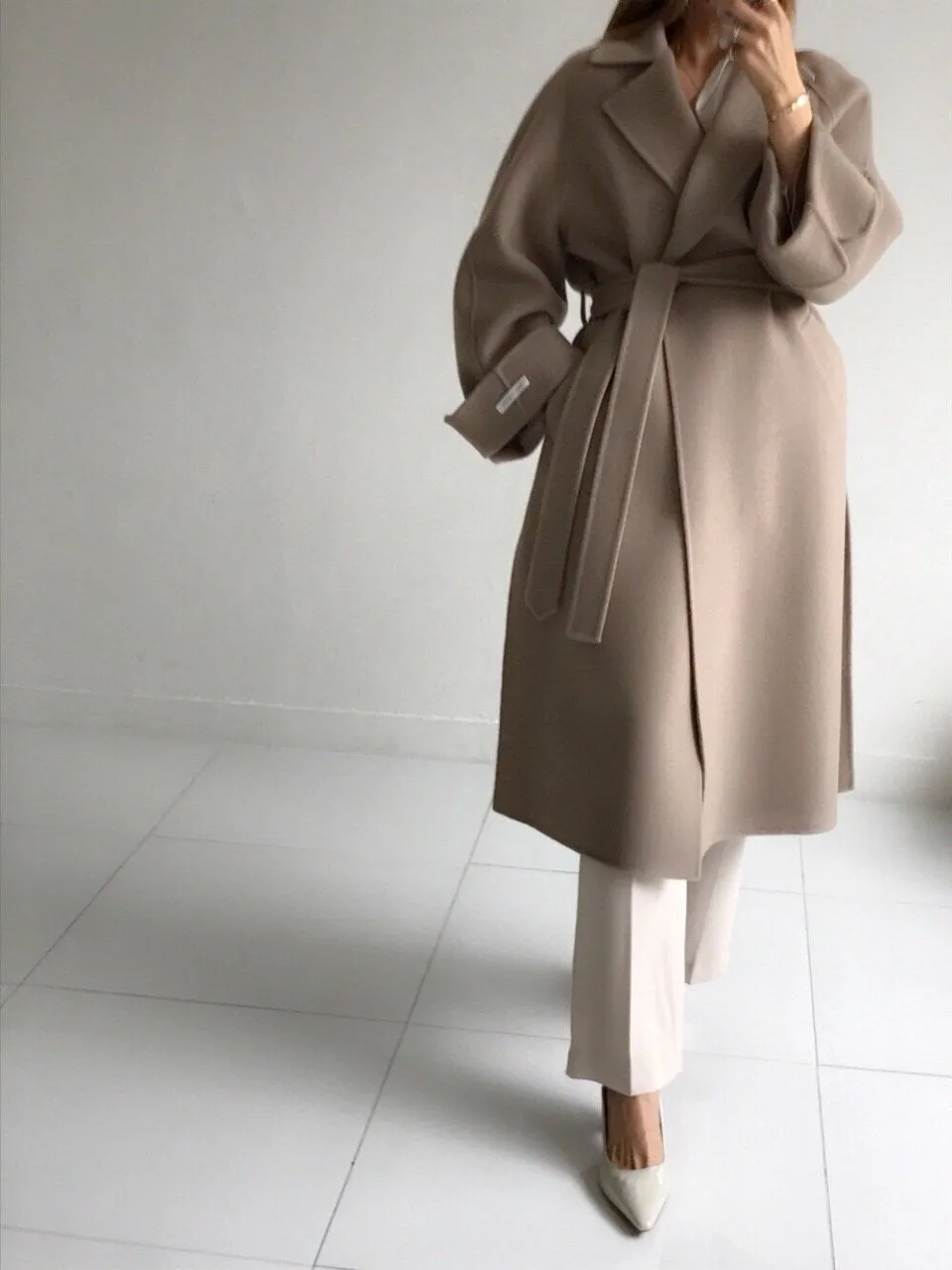 Oversized Wool Handmade Long Coat (3 Colors)