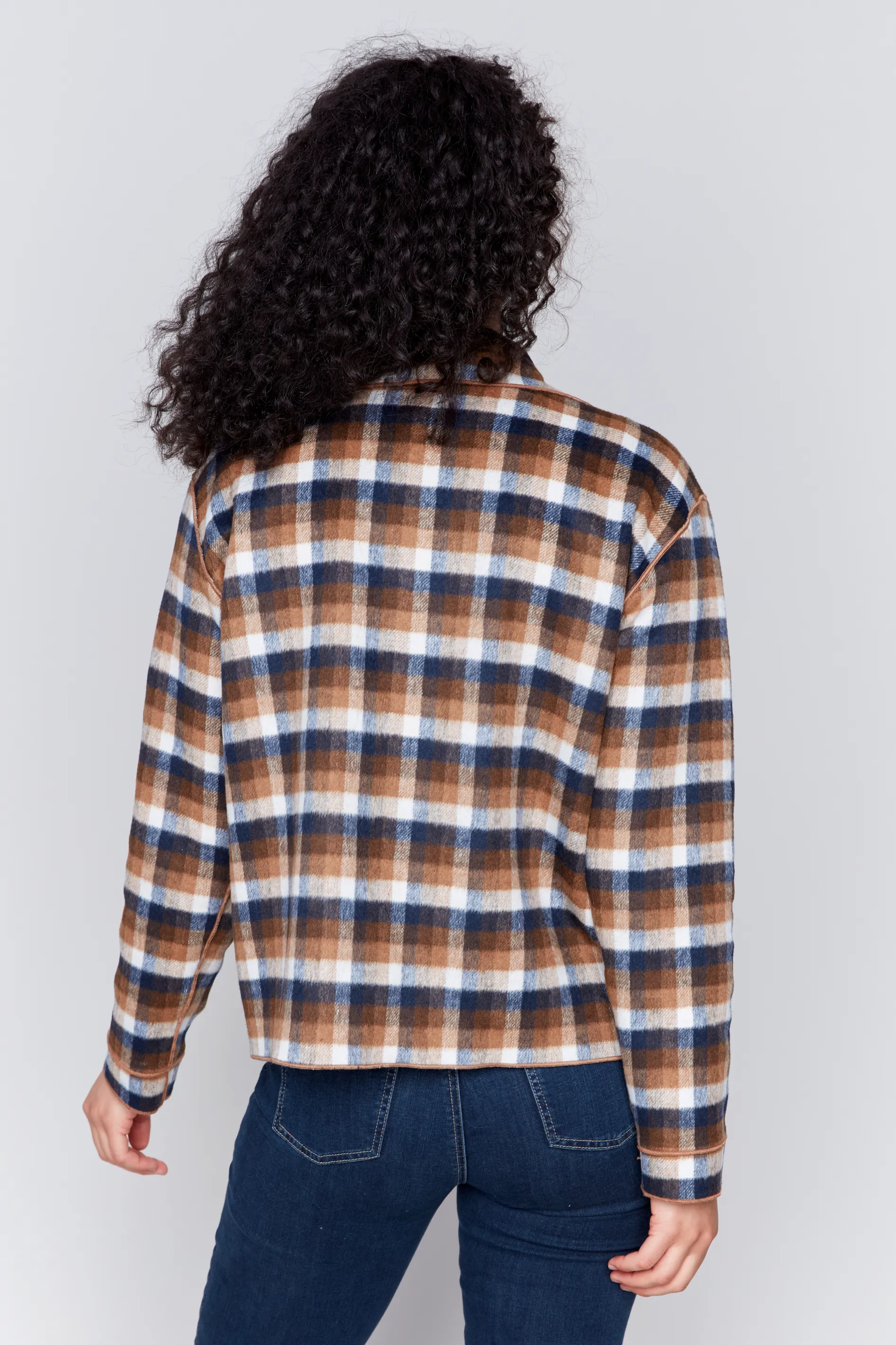 Plaid Reversible Short Jacket