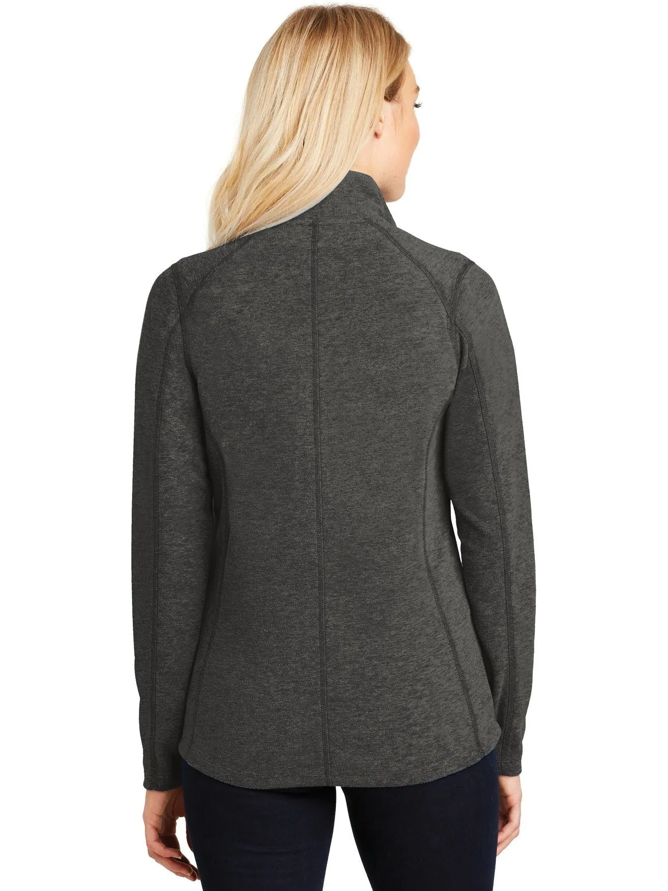 Port Authority Ladies Heather Microfleece Full-Zip Jacket