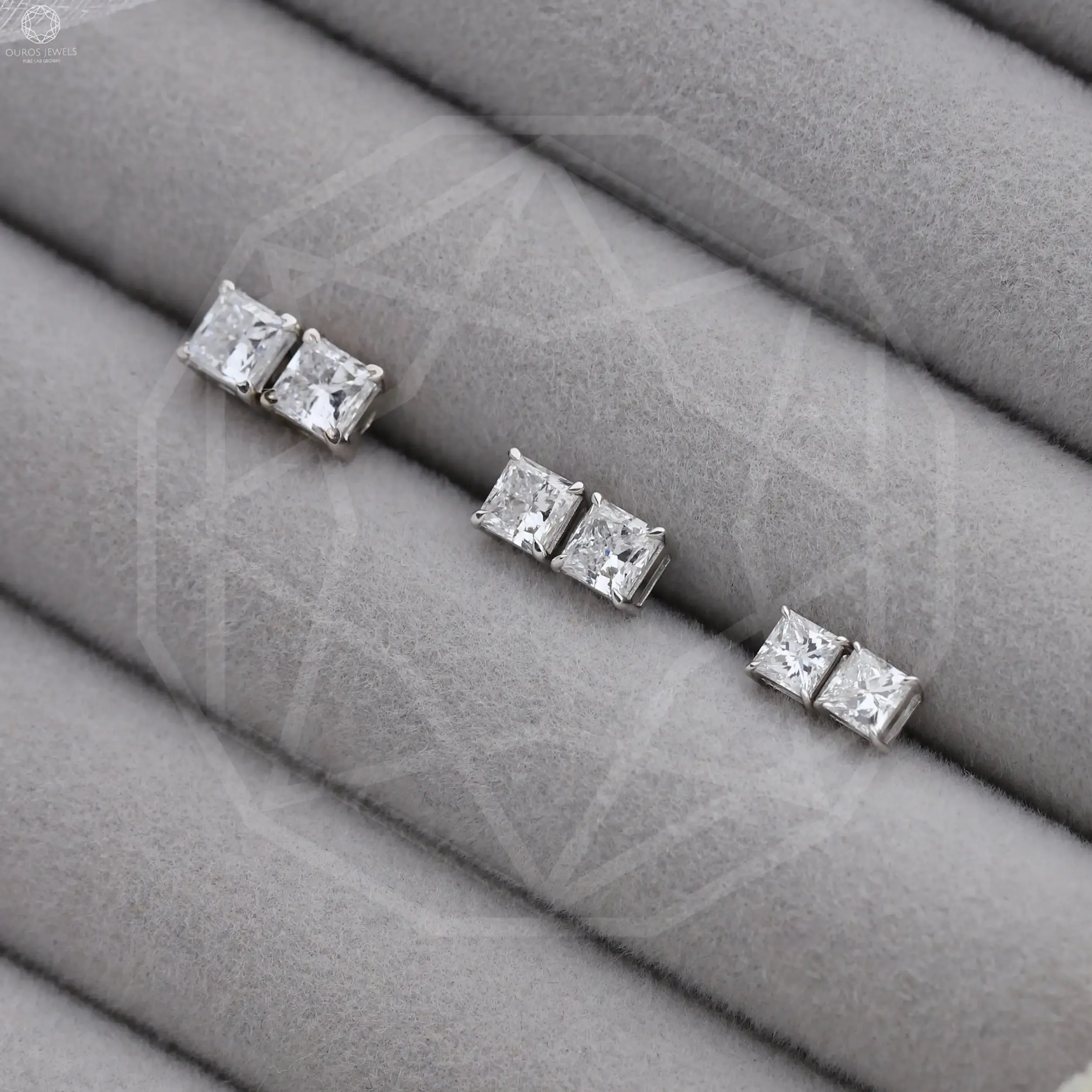 Princess Cut Diamond Stud Earrings