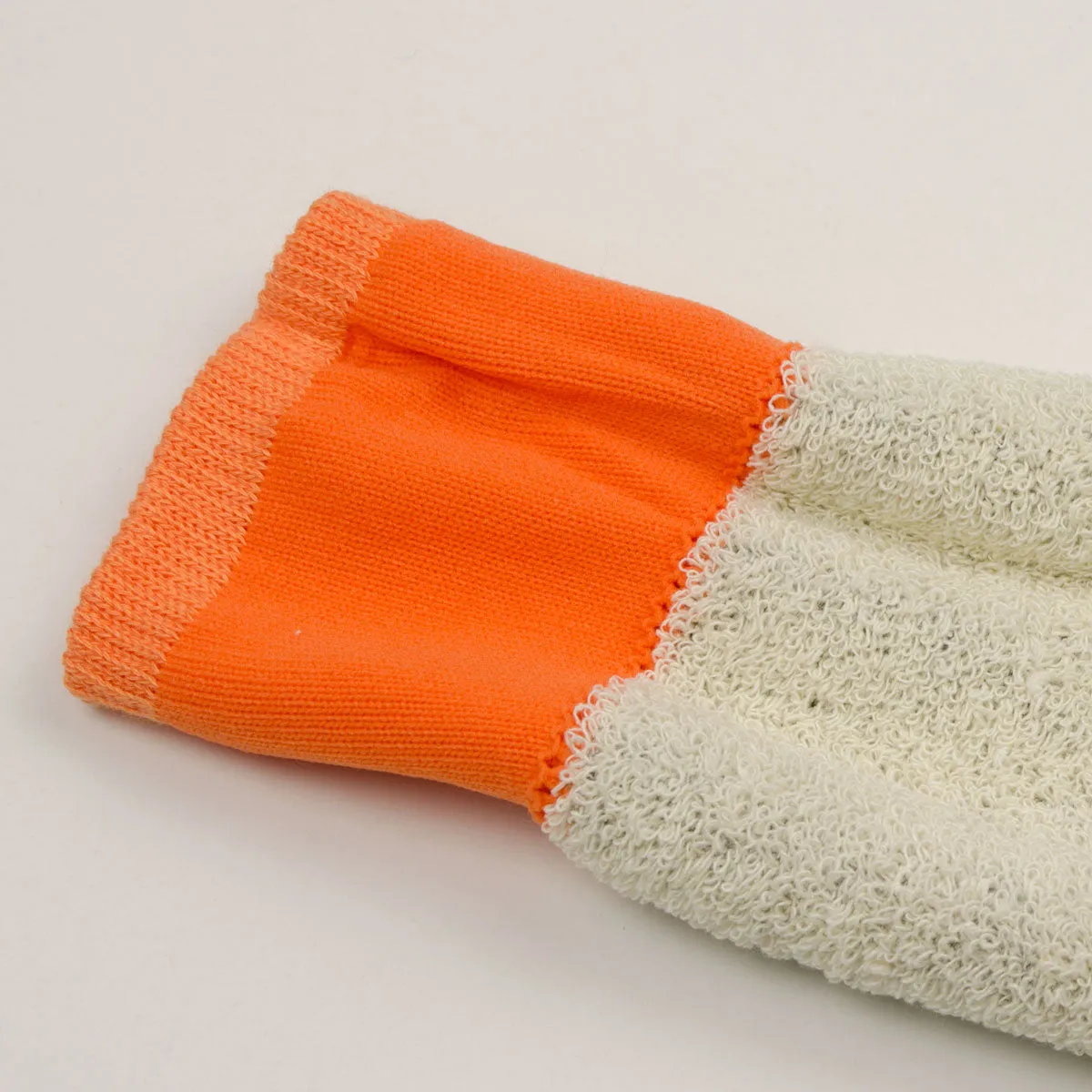 RoToTo - Doubleface Silk / Cotton Socks - Light Orange / Light Gray