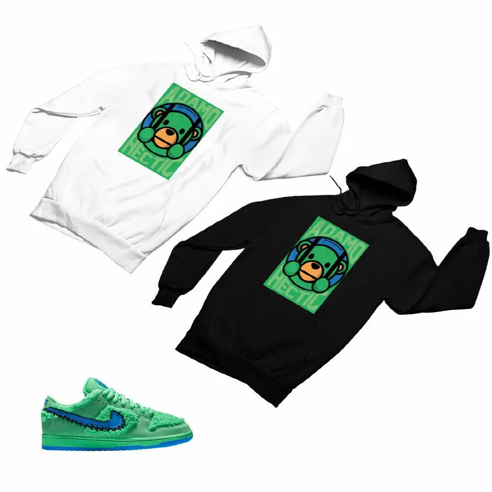 SB Dunk Low Green Bear Matching Custom Designed Hoodies ND 1-6-9