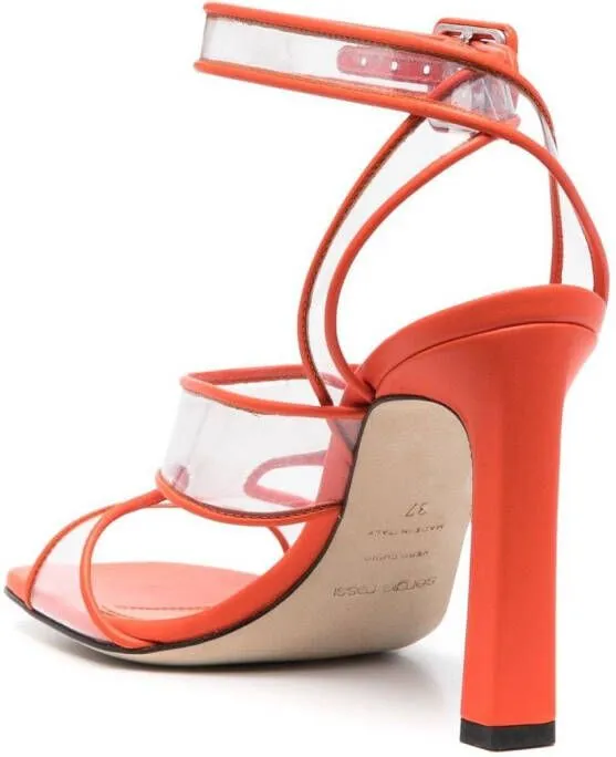 Sergio Rossi Sr Lunettes 100mm open-toe sandals Orange