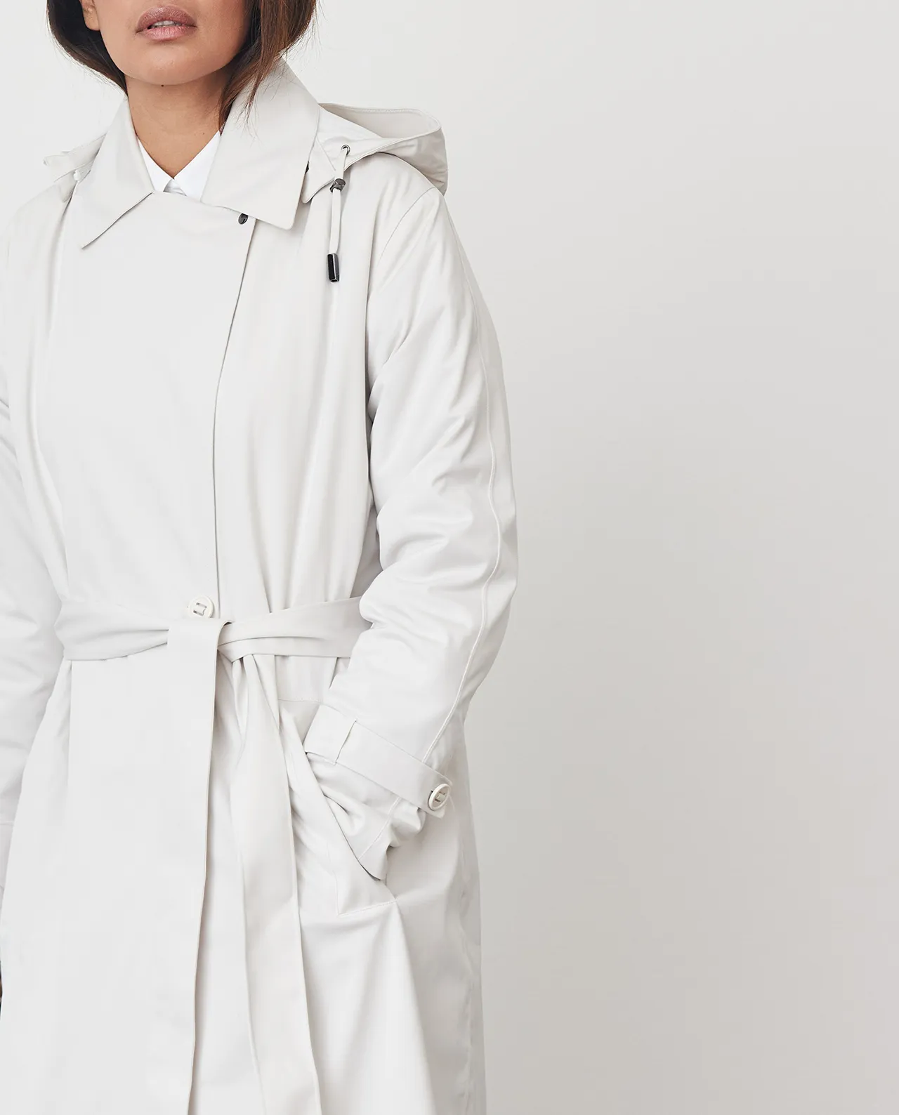 Shop Waterproof Trench Atmosphere White - Trench Coat Women | Protected Species