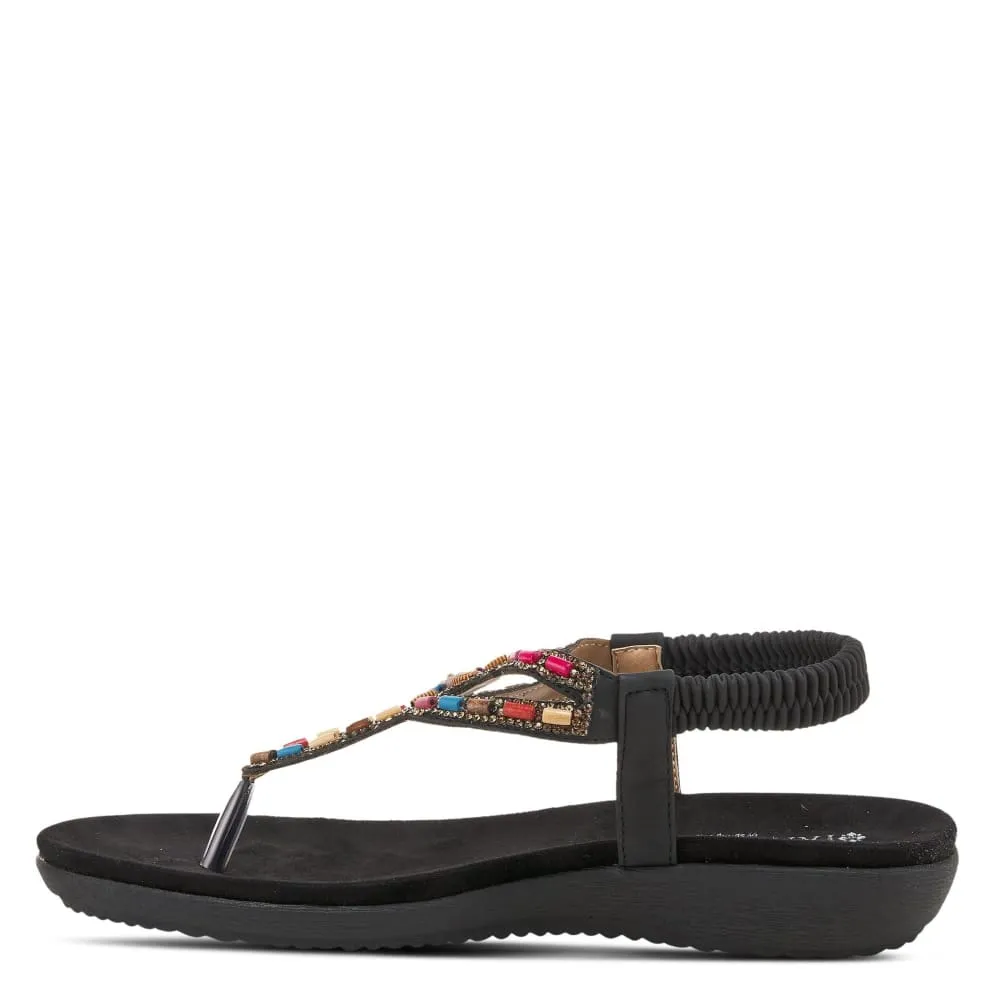 Spring Step Shoes Patrizia Crema Women's Thong Stretch Back Strap Sandals