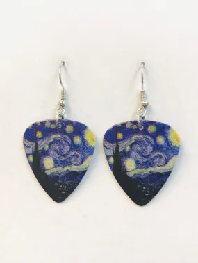 Stary night Guitar Picks Earrings wholesale supply