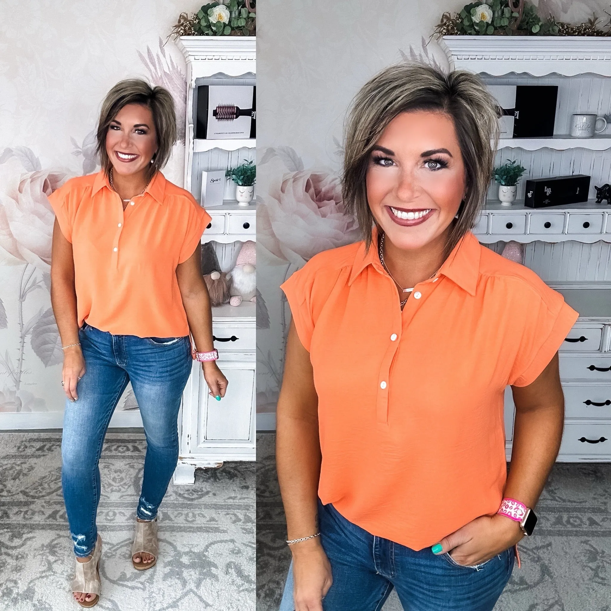 Story Of My Life Blouse - Persimmon