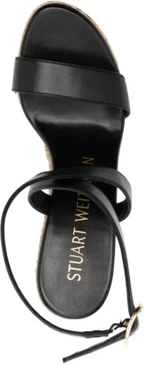 Stuart Weitzman 140mm platform-wedge sandals Black