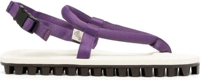 Suicoke GUT padded thong-strap sandals Purple