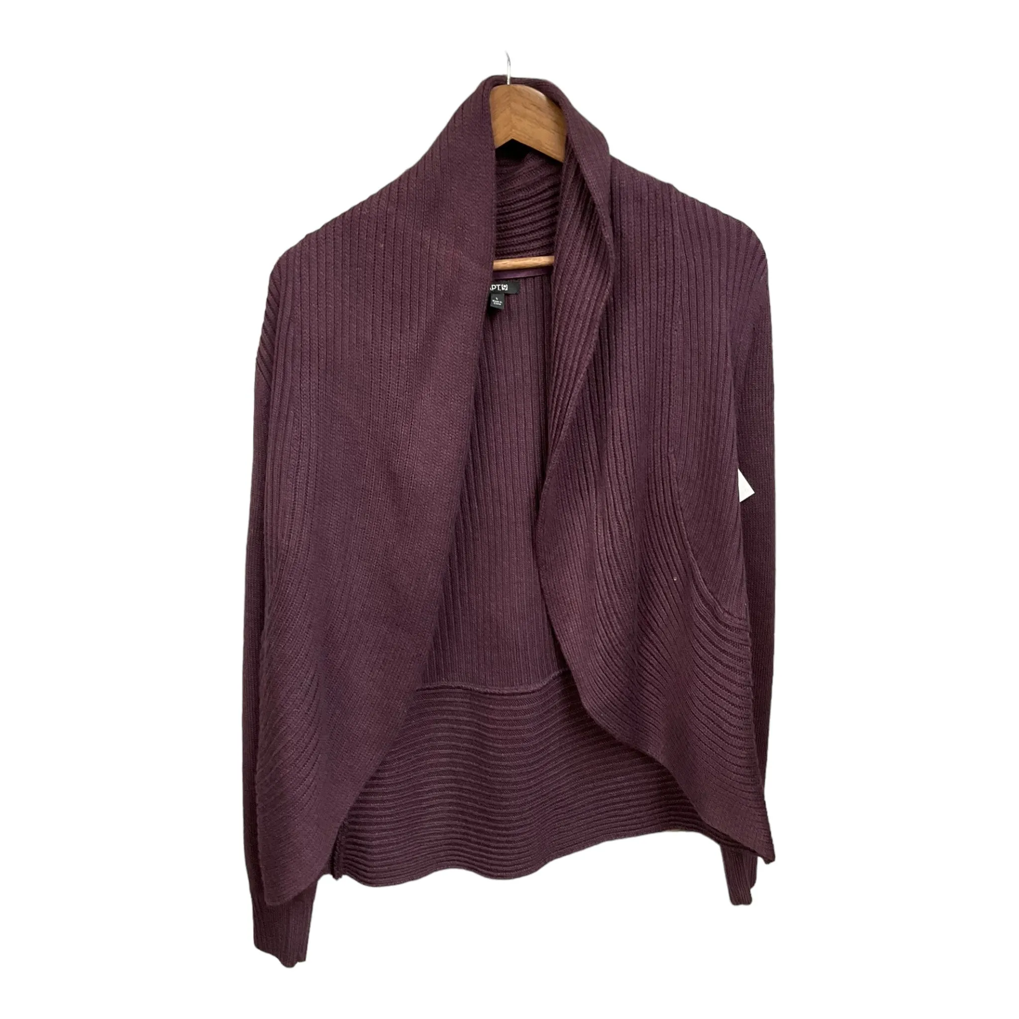 Sweater Cardigan By Apt 9 In Purple, Size: L