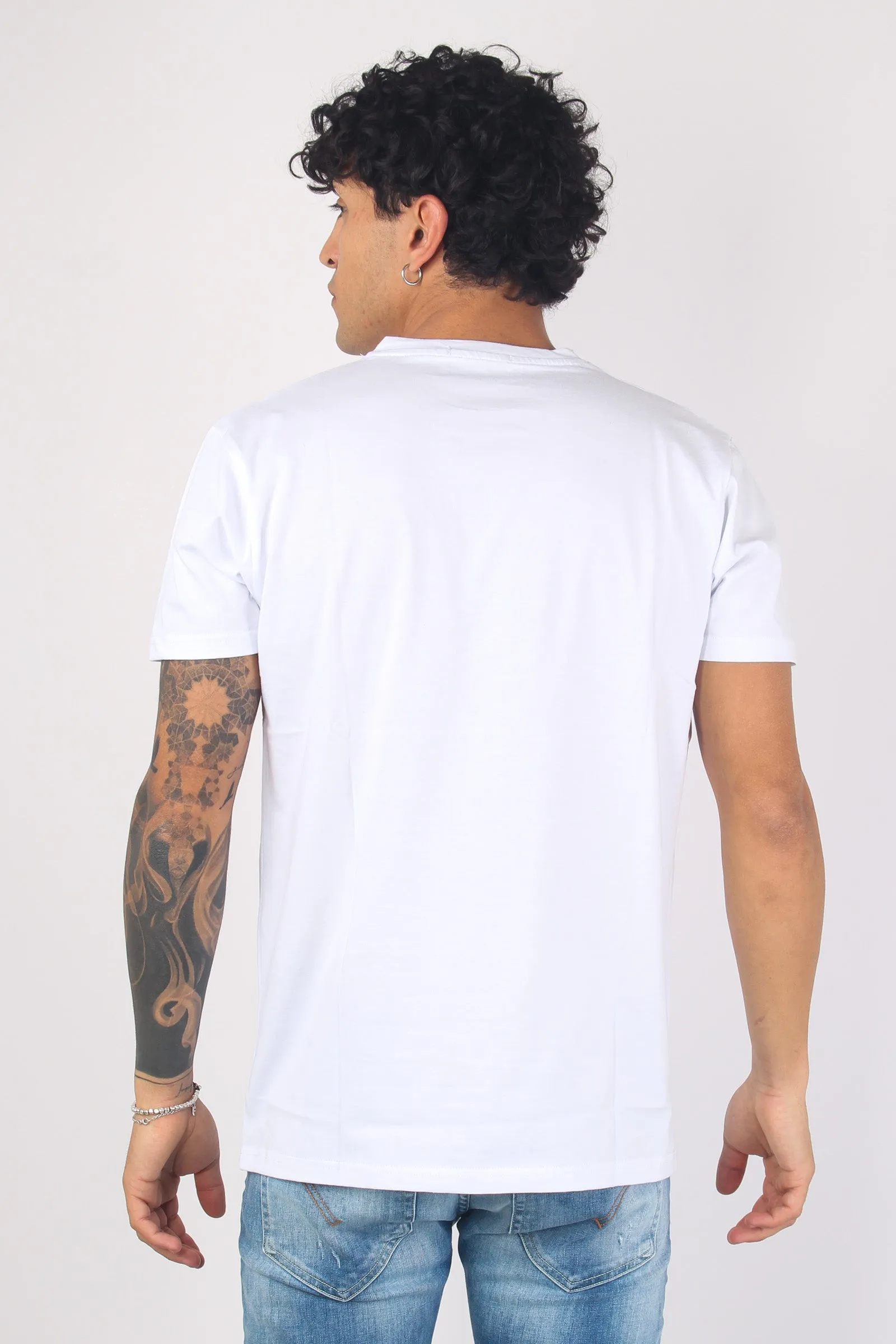 T-shirt Ricamo Happy Days Bianco