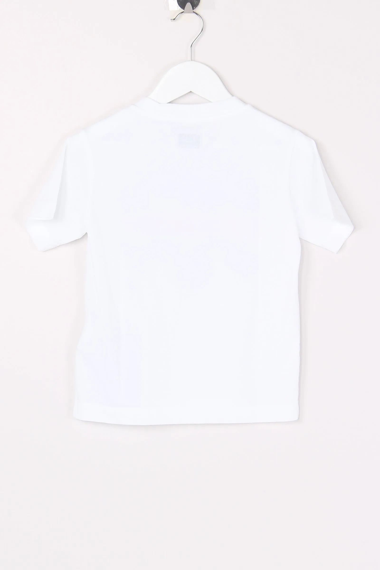 T-shirt Stampa Logo Ricamo Bianco Ottico