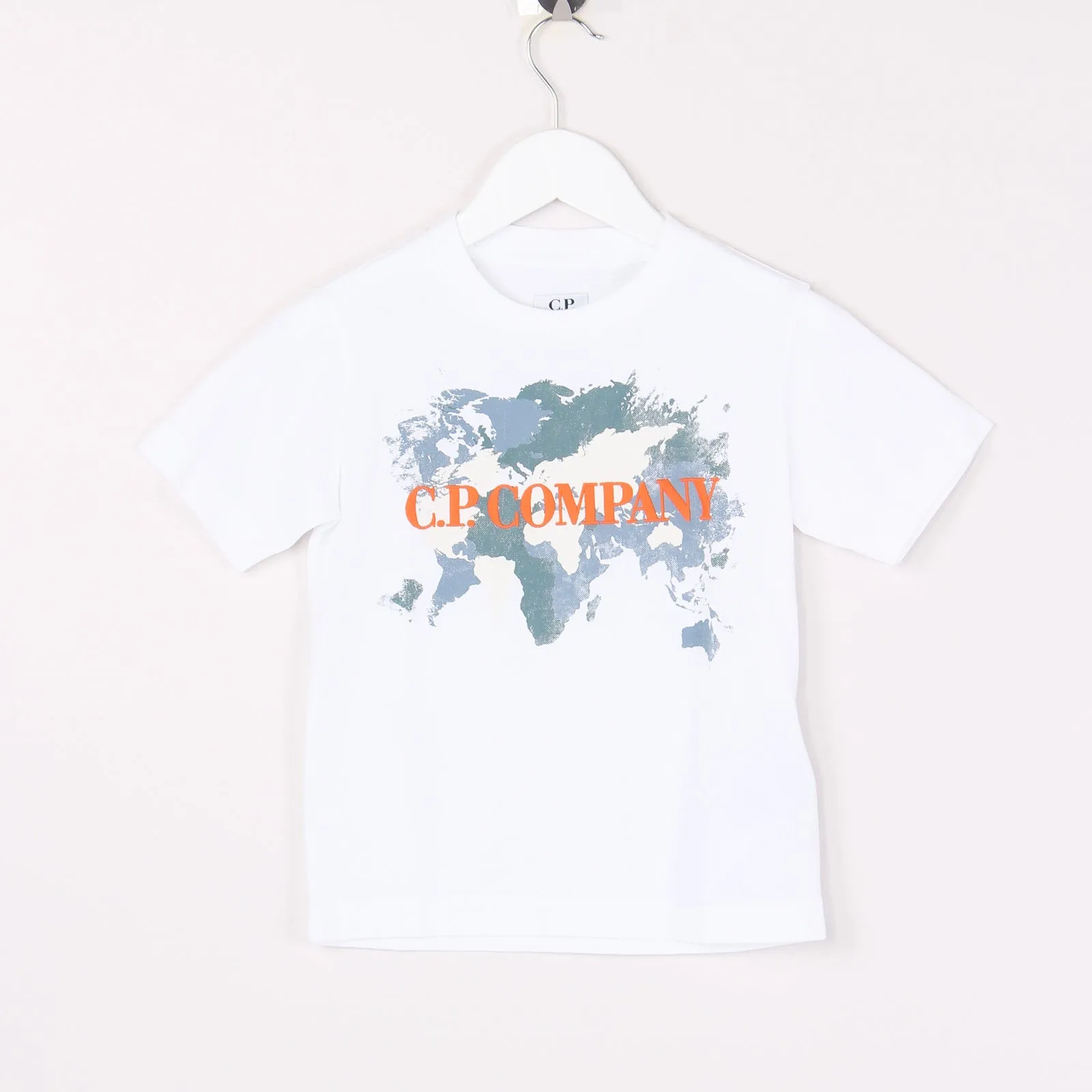 T-shirt Stampa Logo Ricamo Bianco Ottico