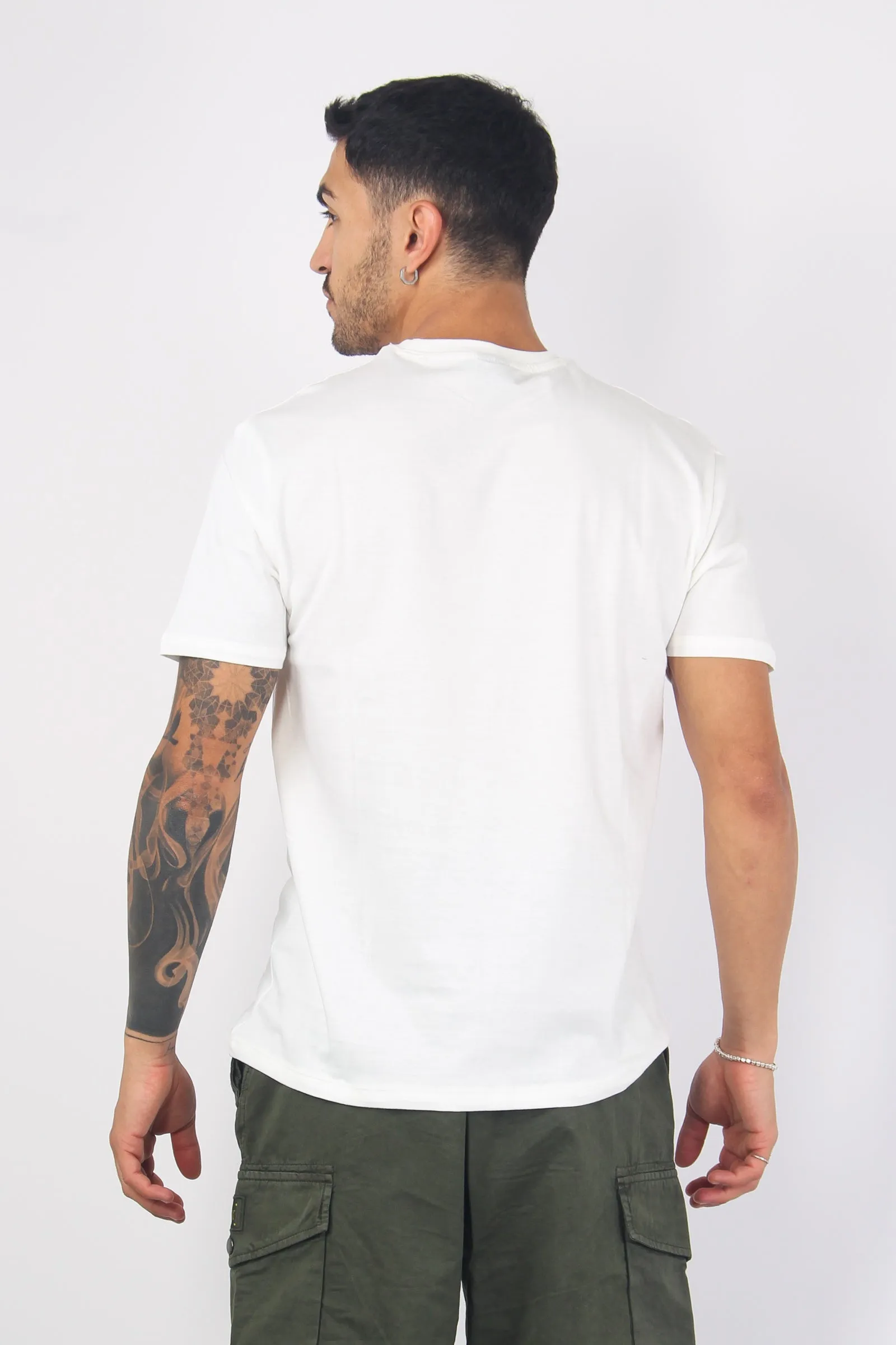 T-shirt Stampa On The Road Bianco