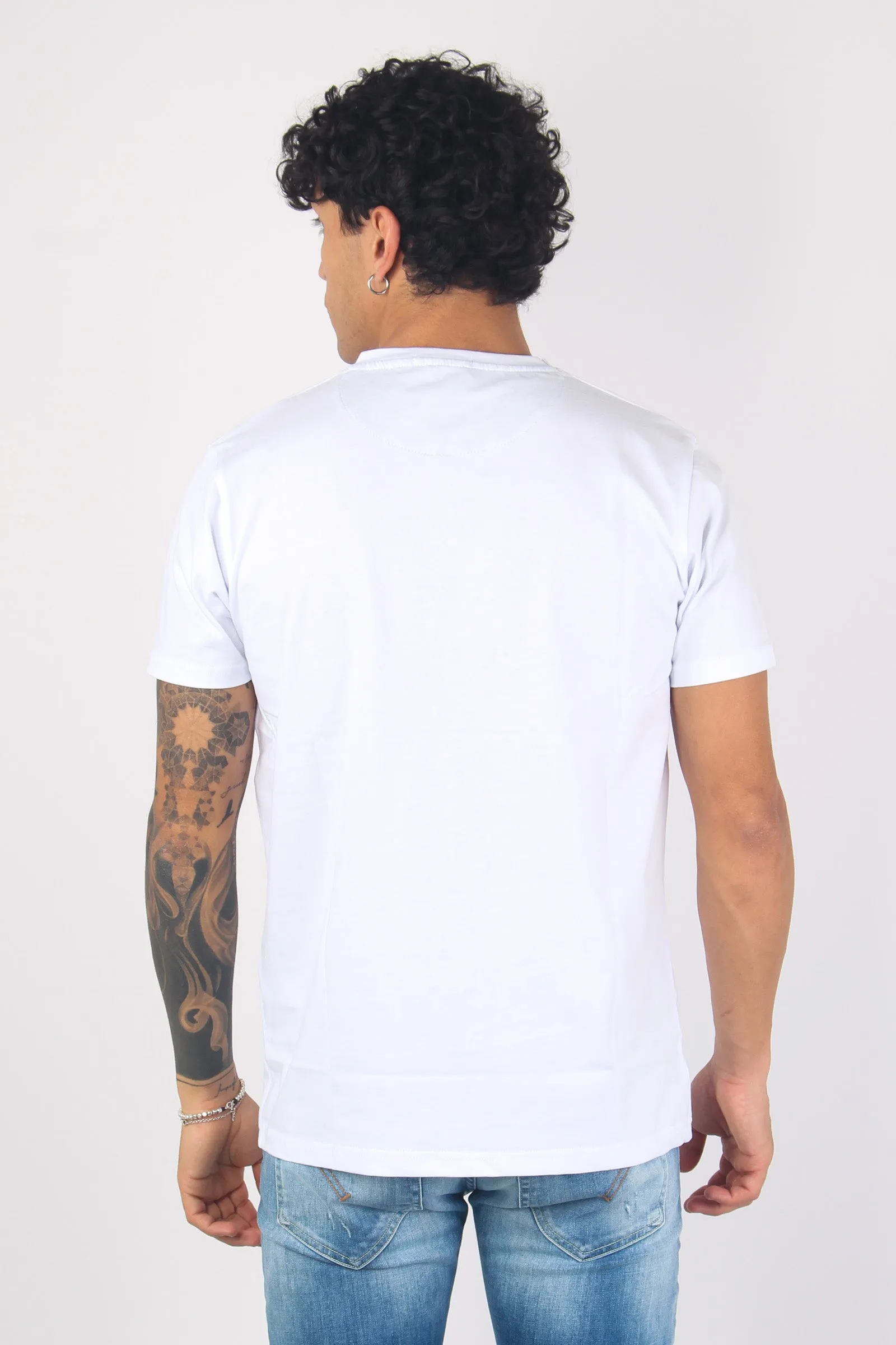 T-shirt Taschino Disegno Astra Bianco