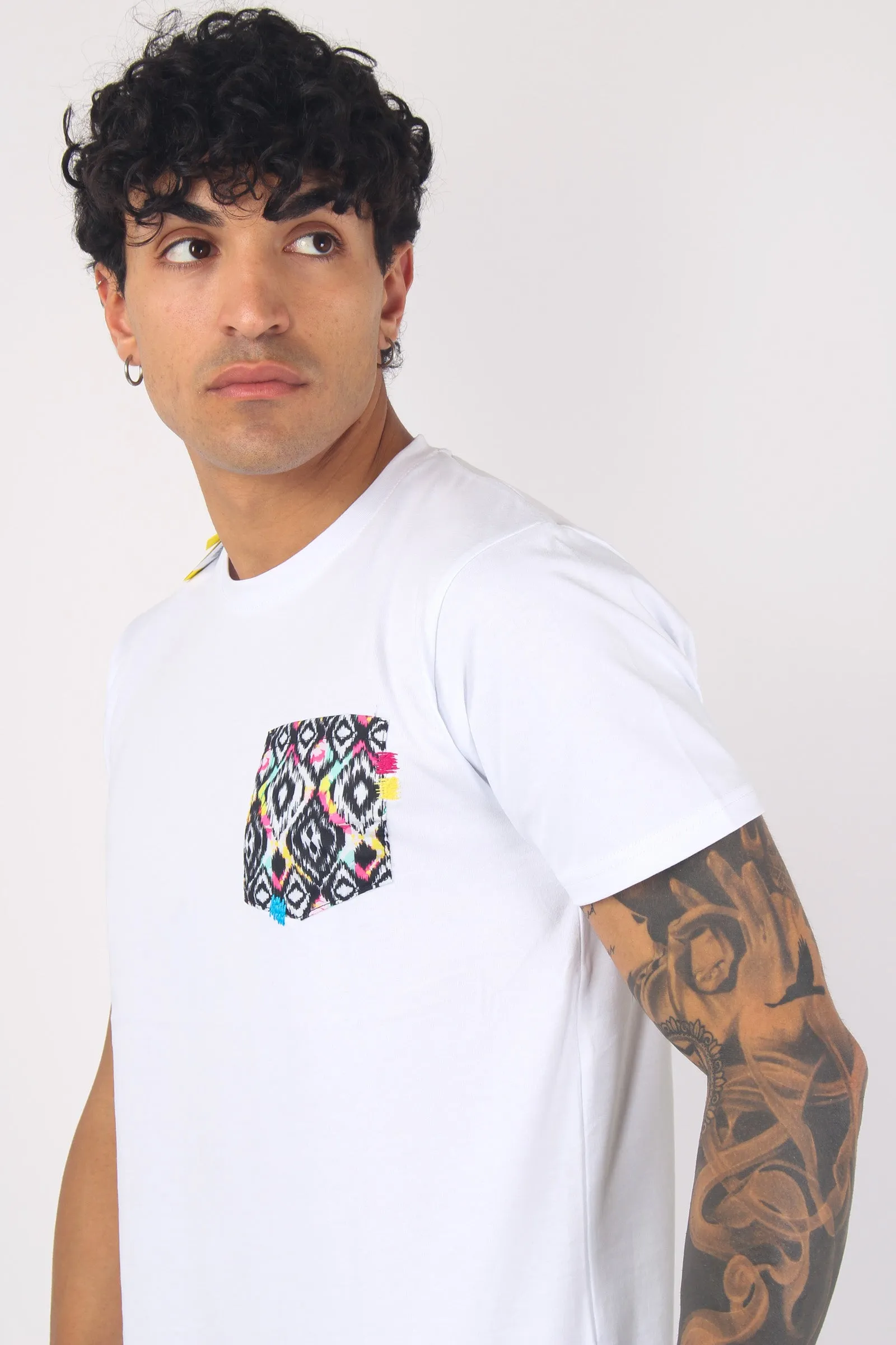 T-shirt Taschino Disegno Astra Bianco