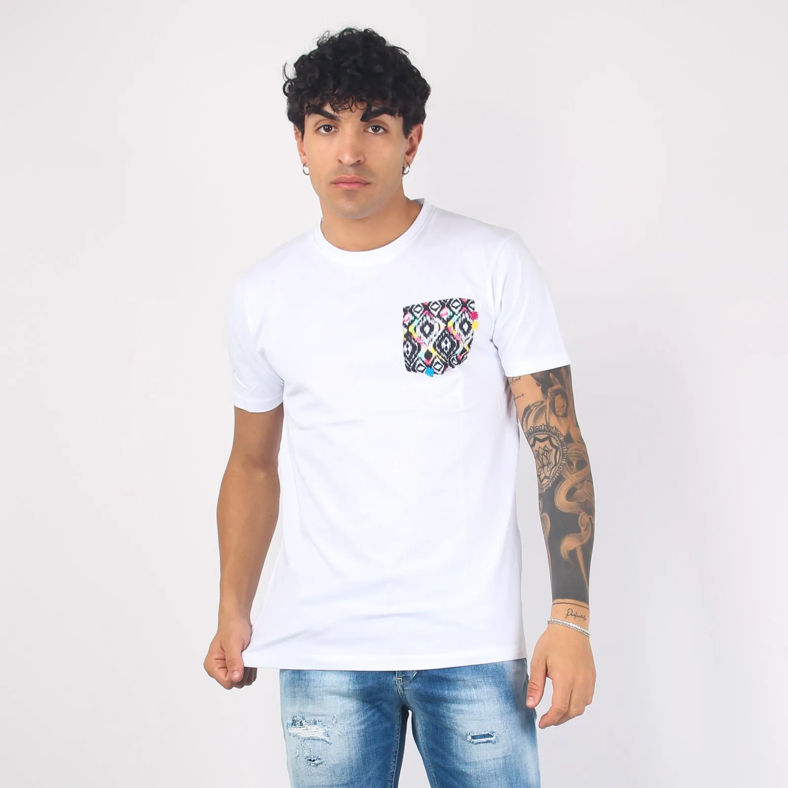 T-shirt Taschino Disegno Astra Bianco