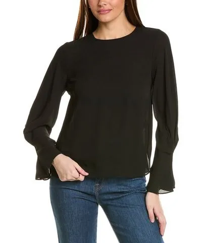 T Tahari Keyhole Blouse