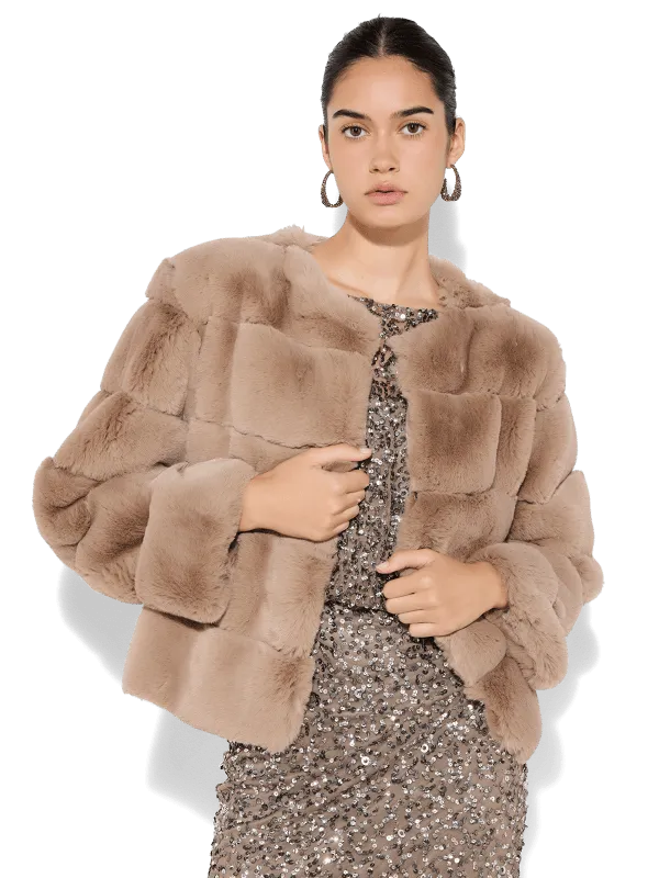 Teddi Latte Fur Coat