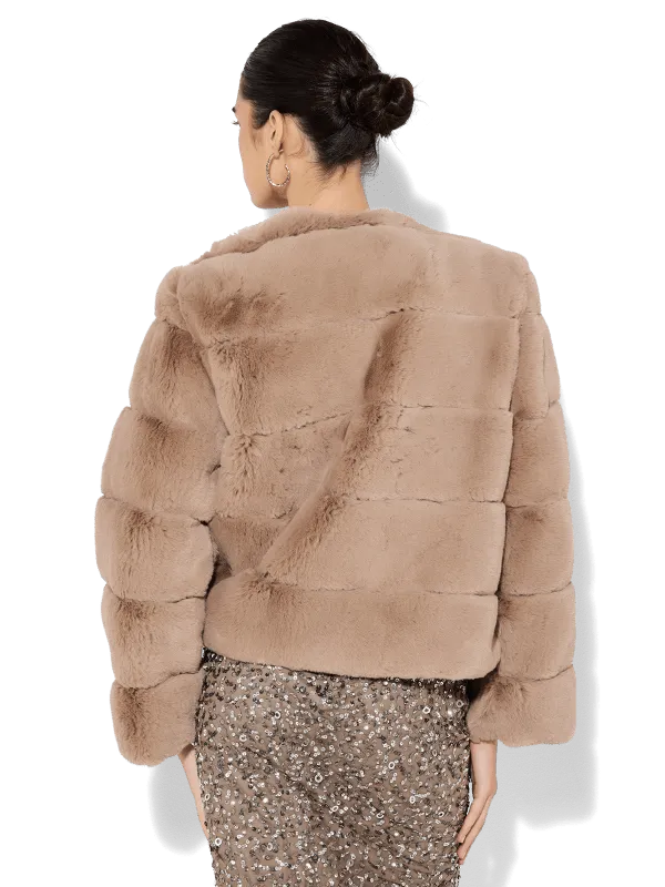 Teddi Latte Fur Coat