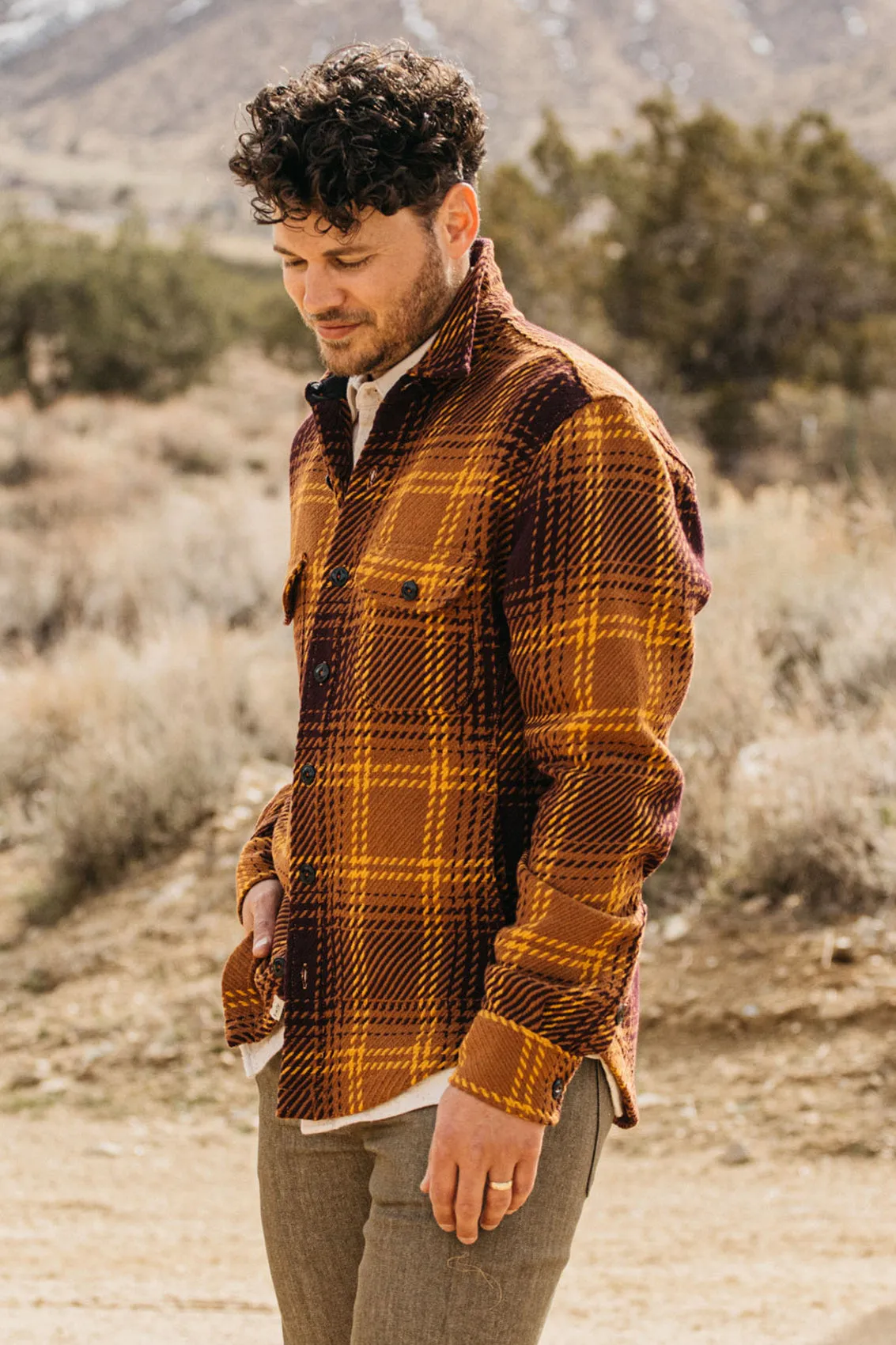 The Anvil 13oz Loose Weave Plaid - Brown