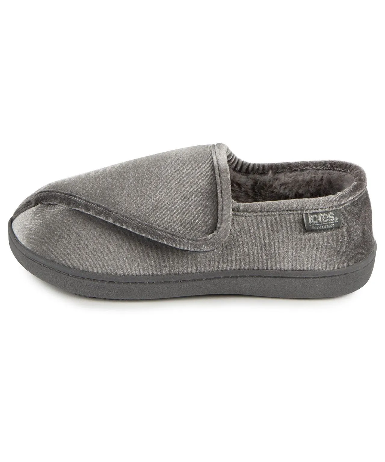 totes Isotoner Ladies Sparkle Velour Closed Back Slipper