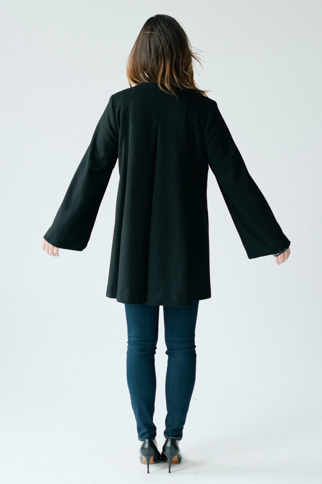 Tuileries Cape Coat - Black