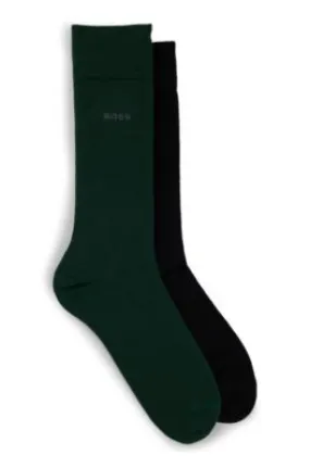 Two-pack of cotton-blend regular-length socks