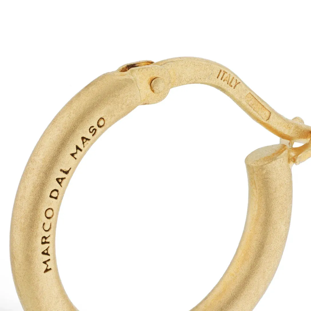 Ulysses Slick 18K Yellow Gold Vermeil Matte Hoop Earring