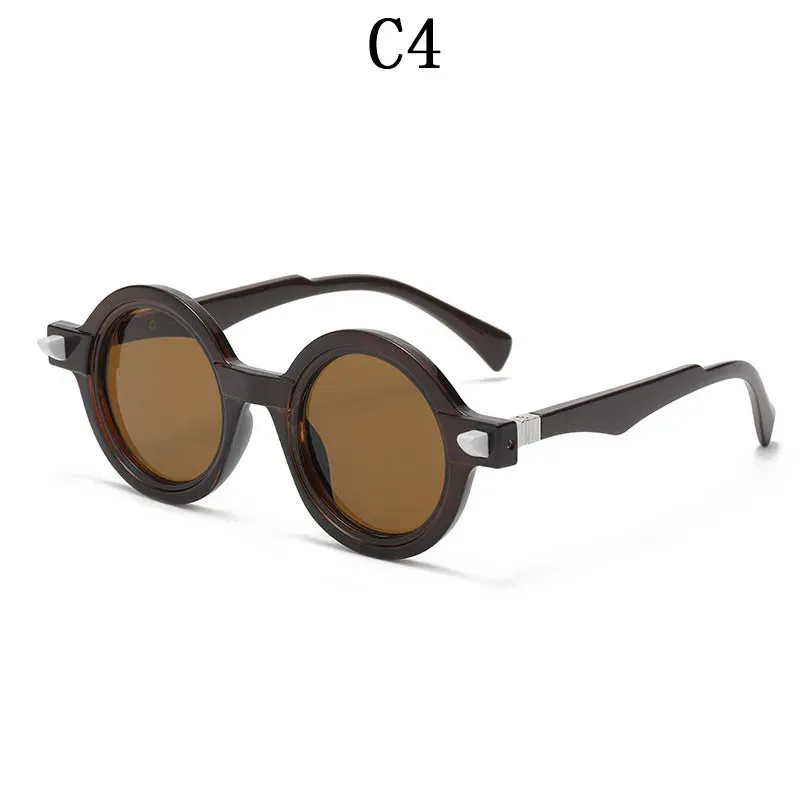 Vintage Luxury Gradient Anti-UV Round Sunglasses for Men and Women