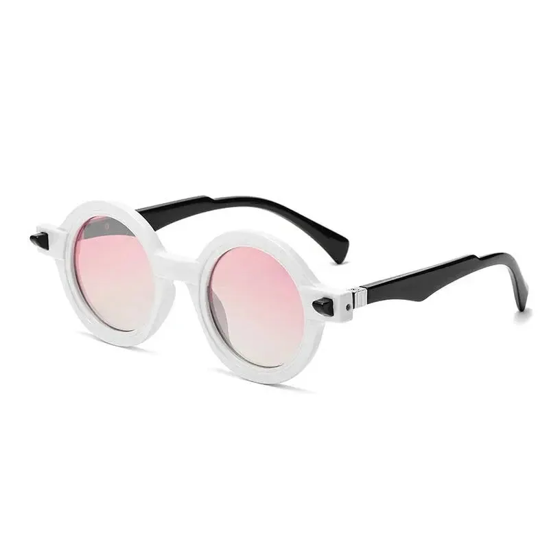 Vintage Luxury Gradient Anti-UV Round Sunglasses for Men and Women