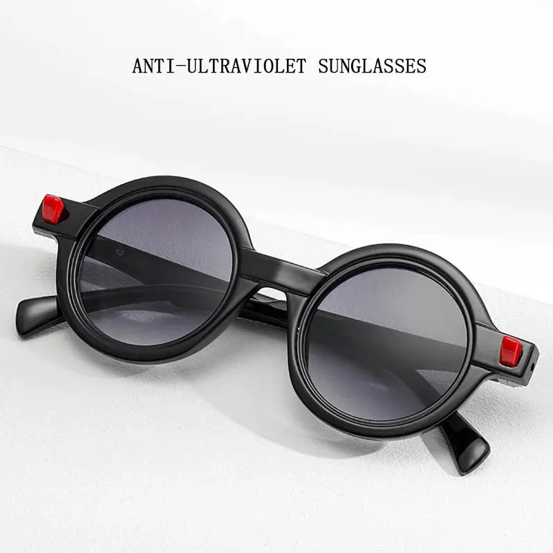 Vintage Luxury Gradient Anti-UV Round Sunglasses for Men and Women