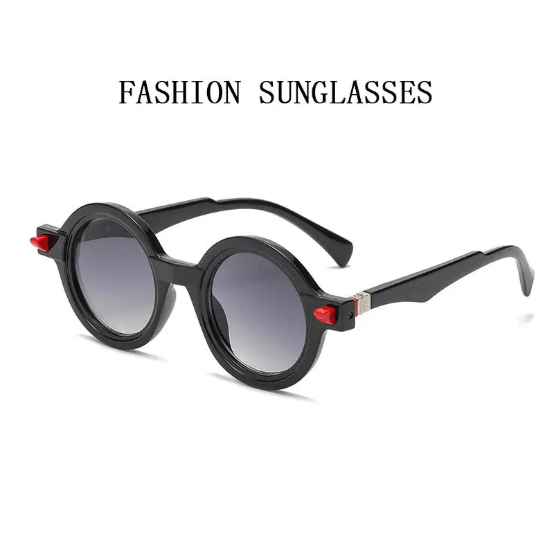 Vintage Luxury Gradient Anti-UV Round Sunglasses for Men and Women