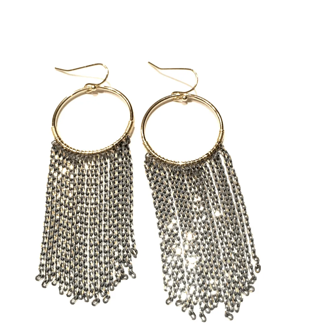 Wanderlust Dangler Earrings in Gray