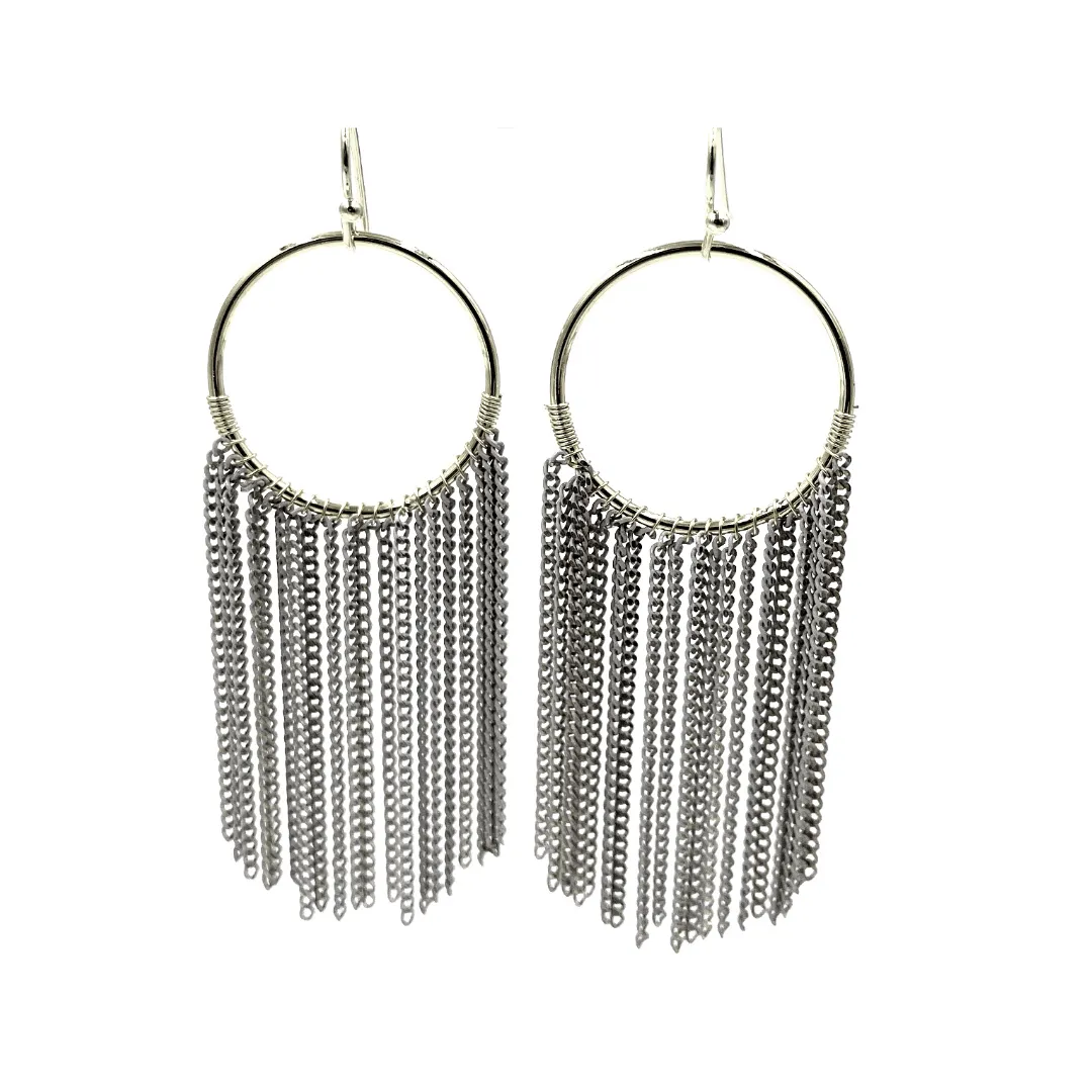 Wanderlust Dangler Earrings in Gray