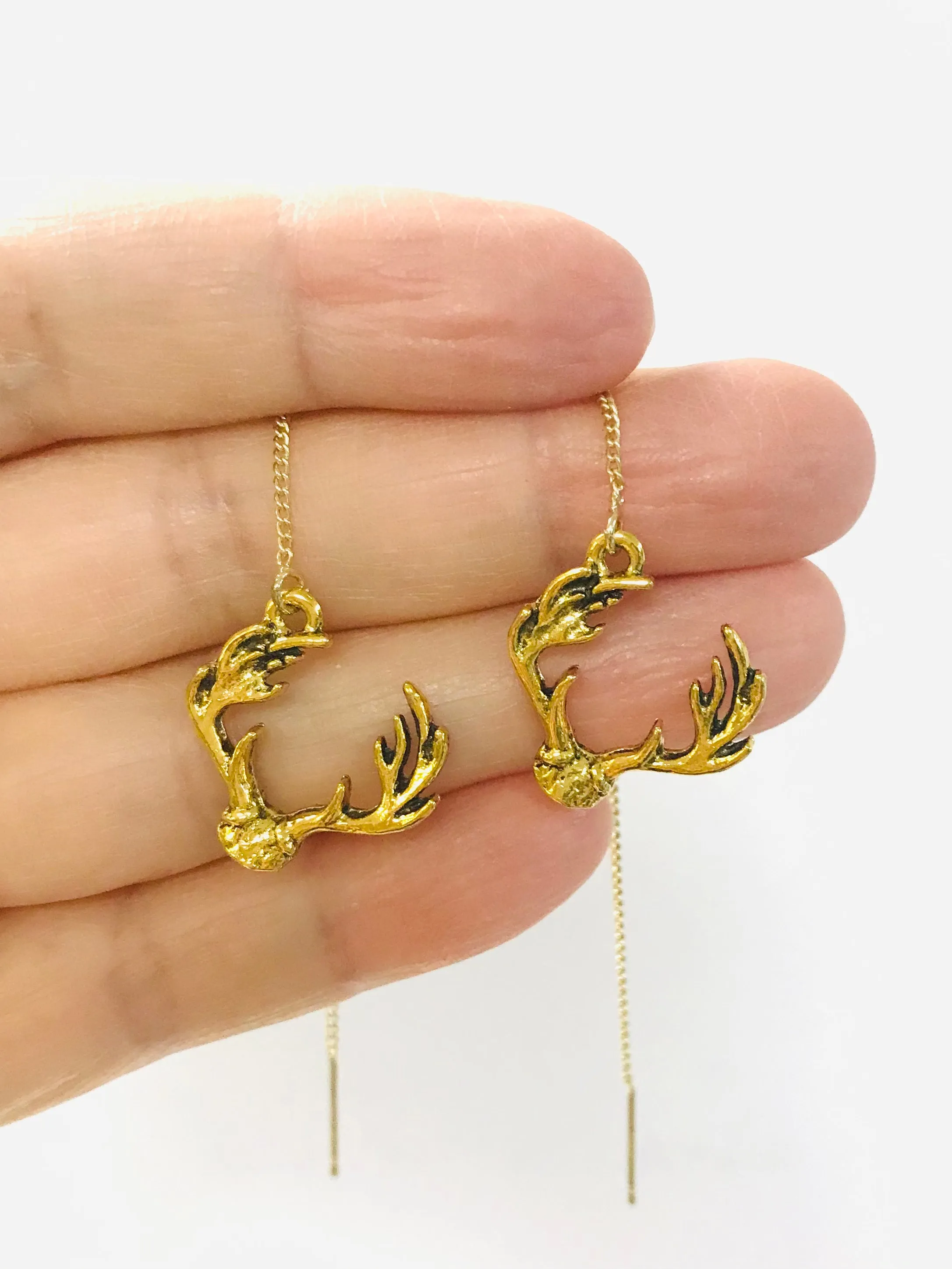 Wholesale Antlers Threader Earrings