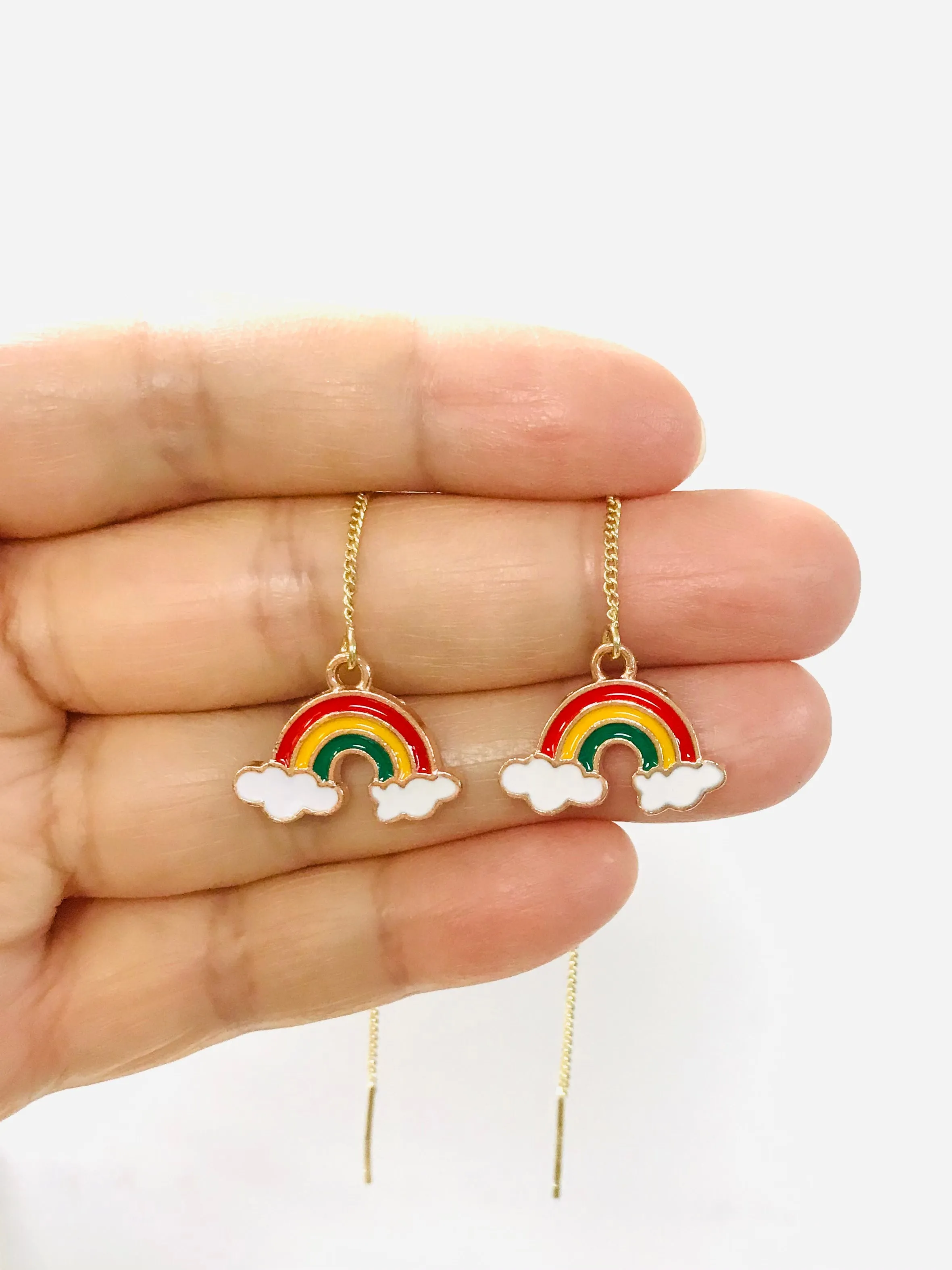 Wholesale Rainbow Threader Earrings