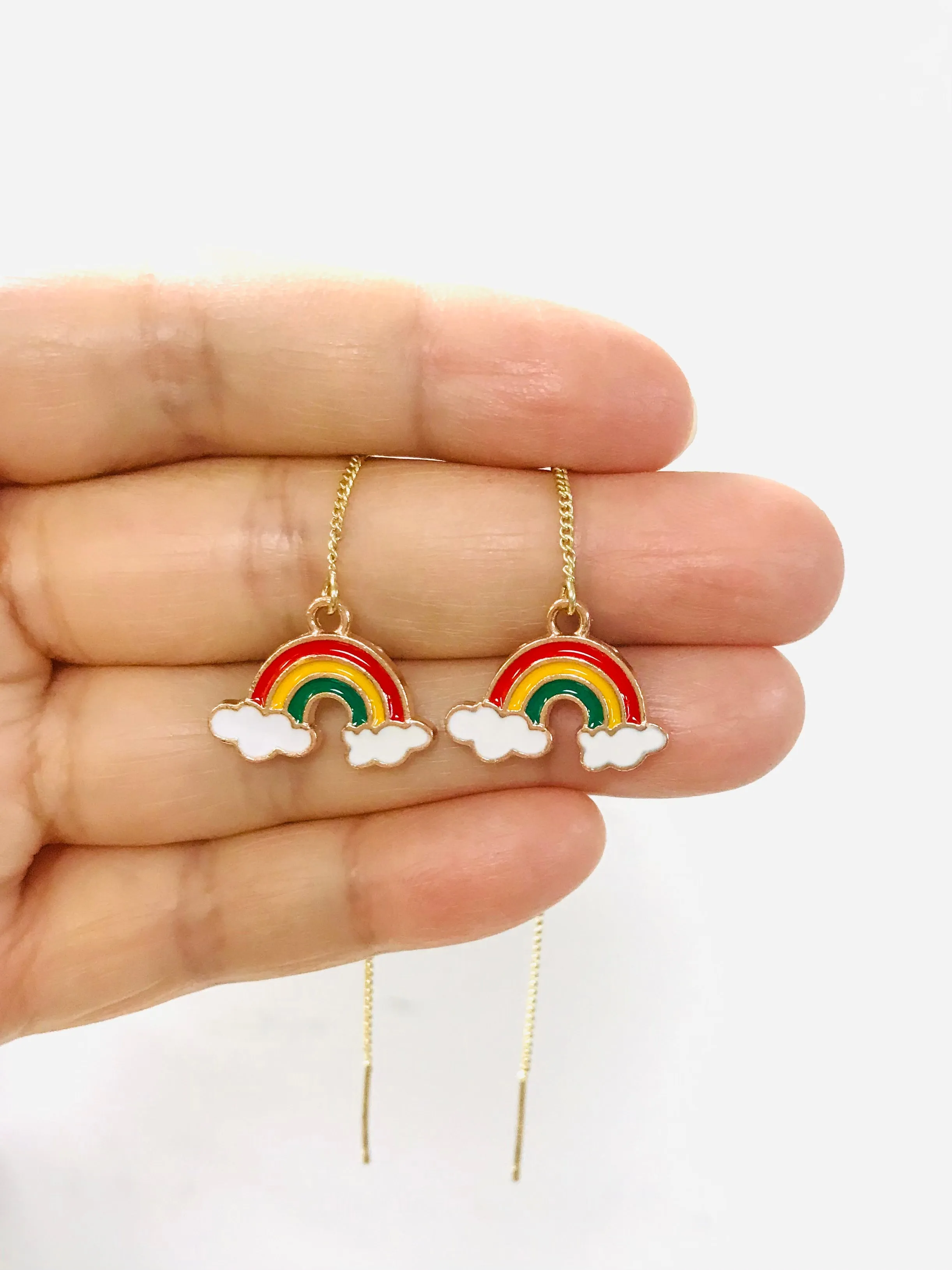 Wholesale Rainbow Threader Earrings