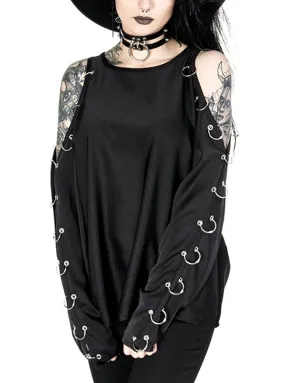 Women's Pierced Cold Shoulder Top