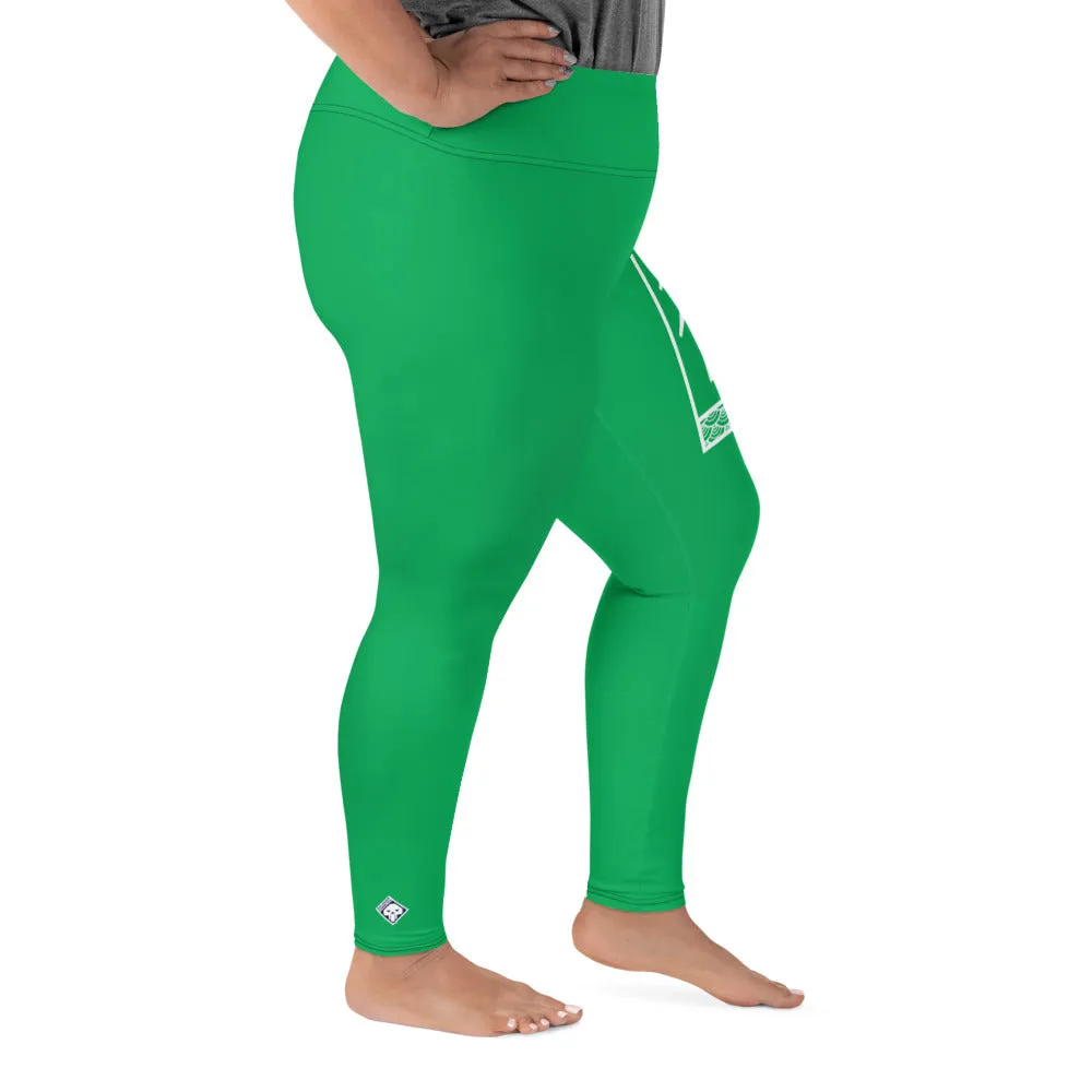 Women's Plus Size Yoga Pants Workout Leggings For Jiu Jitsu 009 - Jade