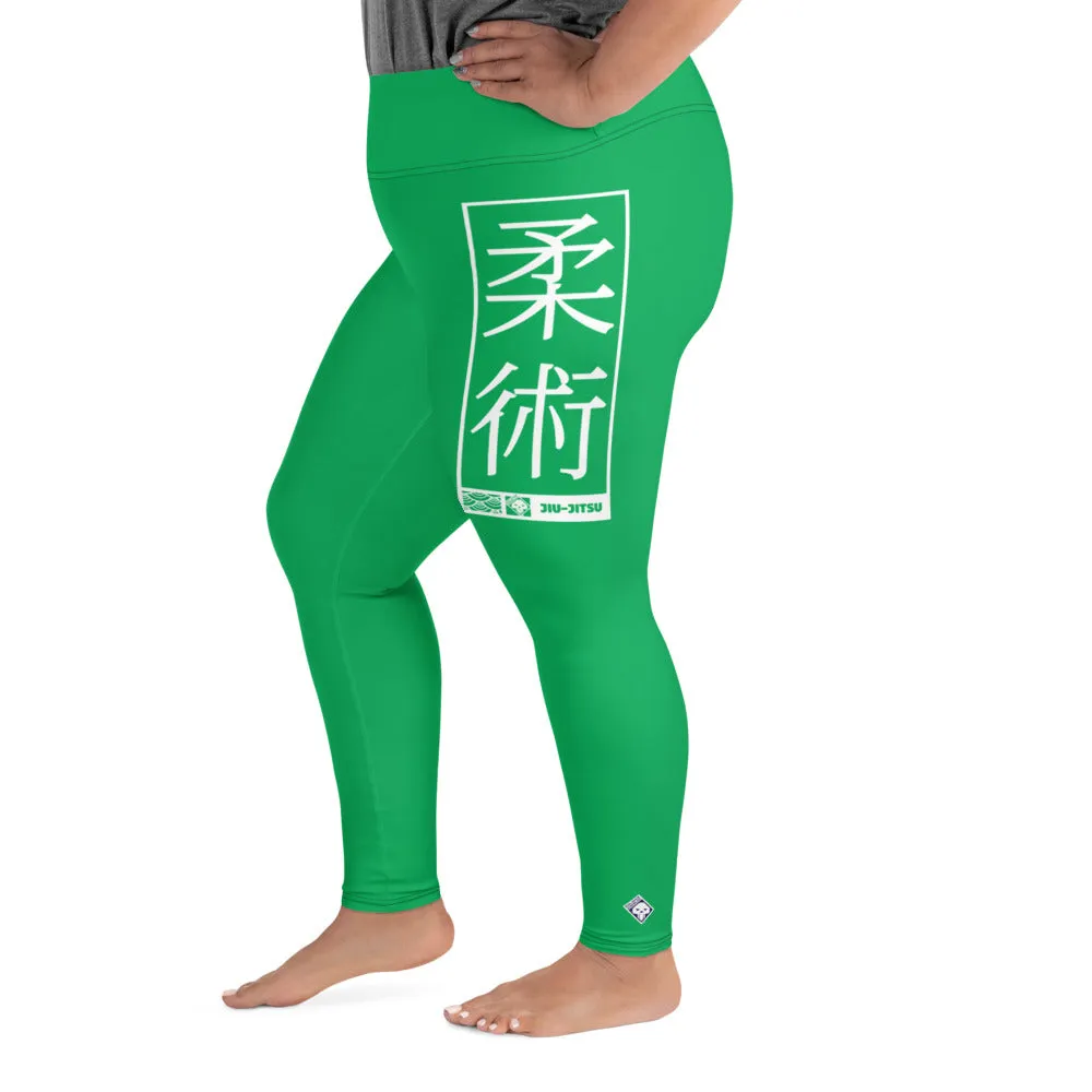 Women's Plus Size Yoga Pants Workout Leggings For Jiu Jitsu 009 - Jade